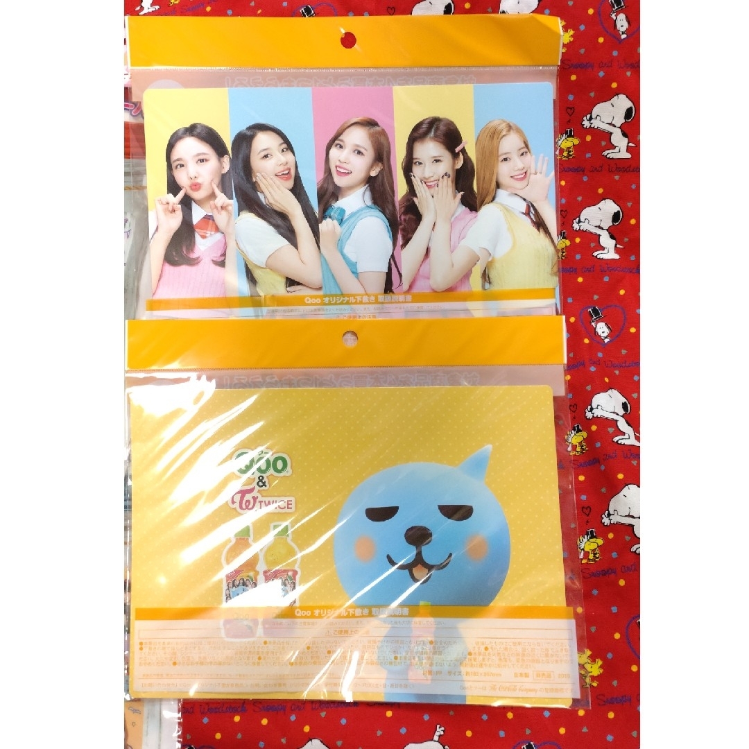 TWICE(トゥワイス)のQoo TWICE ジッパーバッグ ＆ 下敷き エンタメ/ホビーのタレントグッズ(アイドルグッズ)の商品写真