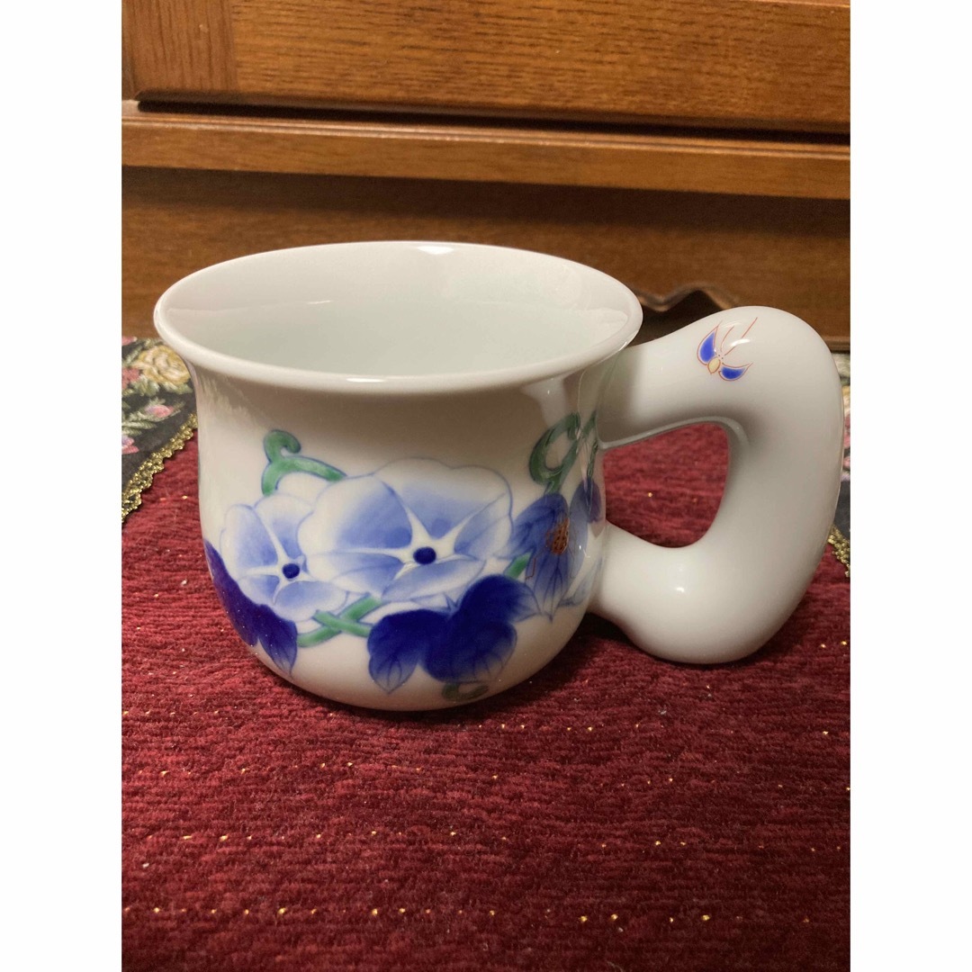 深川製磁 染錦連朝顔 モーニングカップ コーヒーカップ マグカップ | フリマアプリ ラクマ