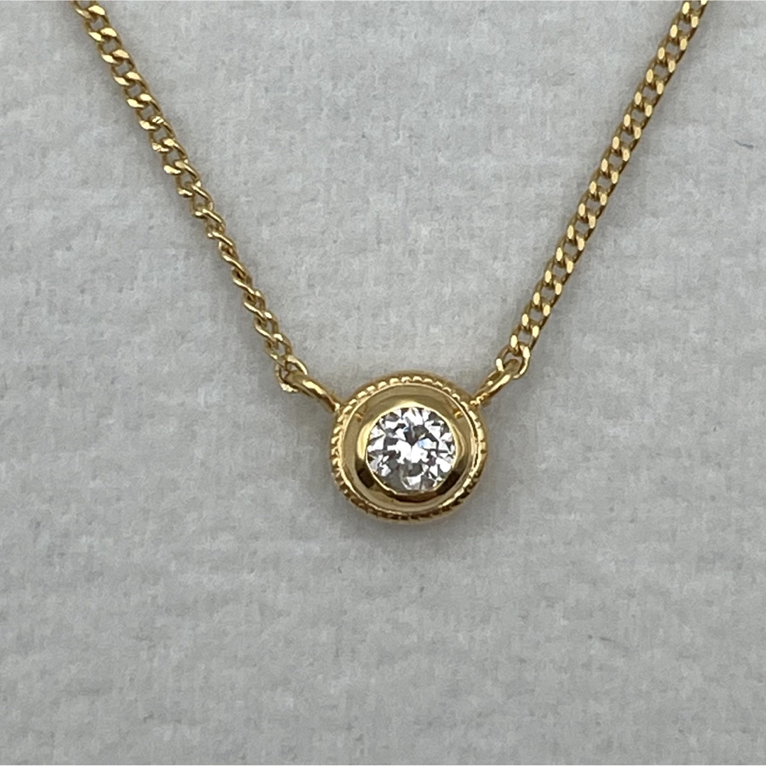 4℃ 18k 一粒ダイヤ　ネックレス