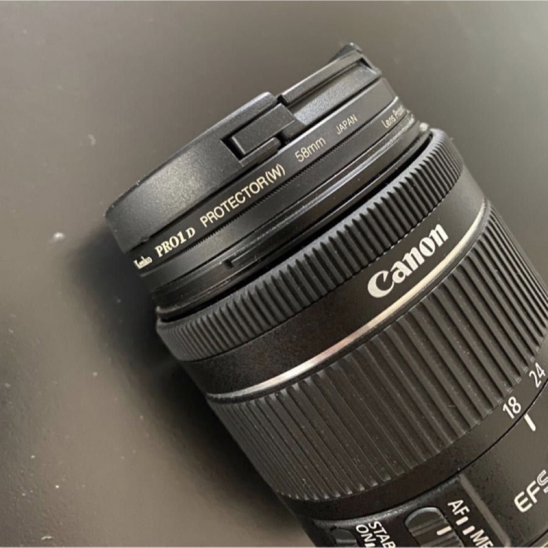 Canon EF-S18-55mmF4.0-5.6IS STM保護フィルター付き