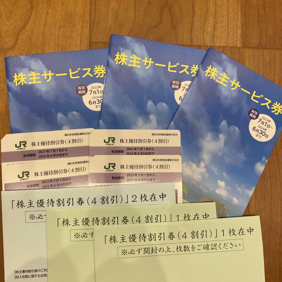 気質アップ】 最新 JR東日本 株主優待券４枚 株主サービス券３冊