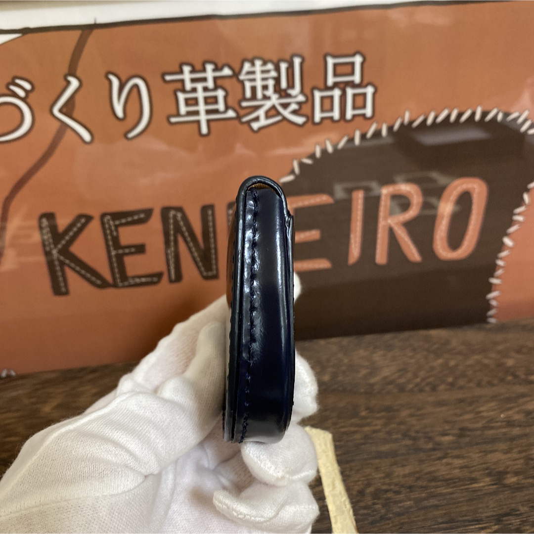 本革馬革コードバン 手作り 手縫い メンズ 馬蹄型 小銭入れ コインケース