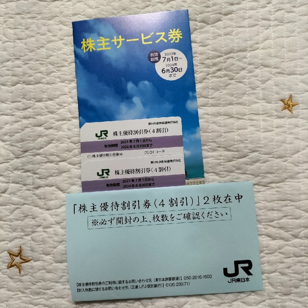 JR東日本株主優待割引券2枚