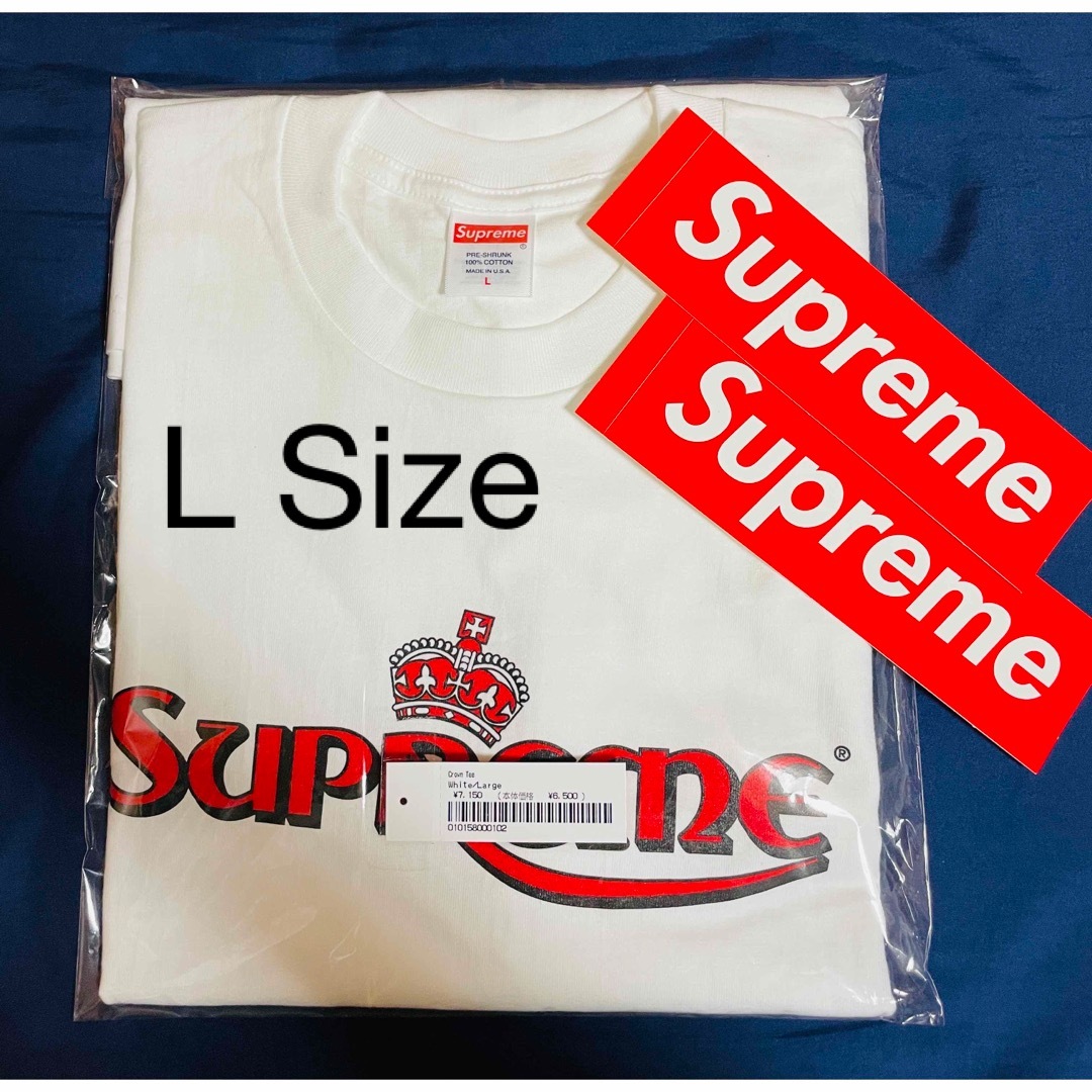 Supreme Crown Tee “White” L Size