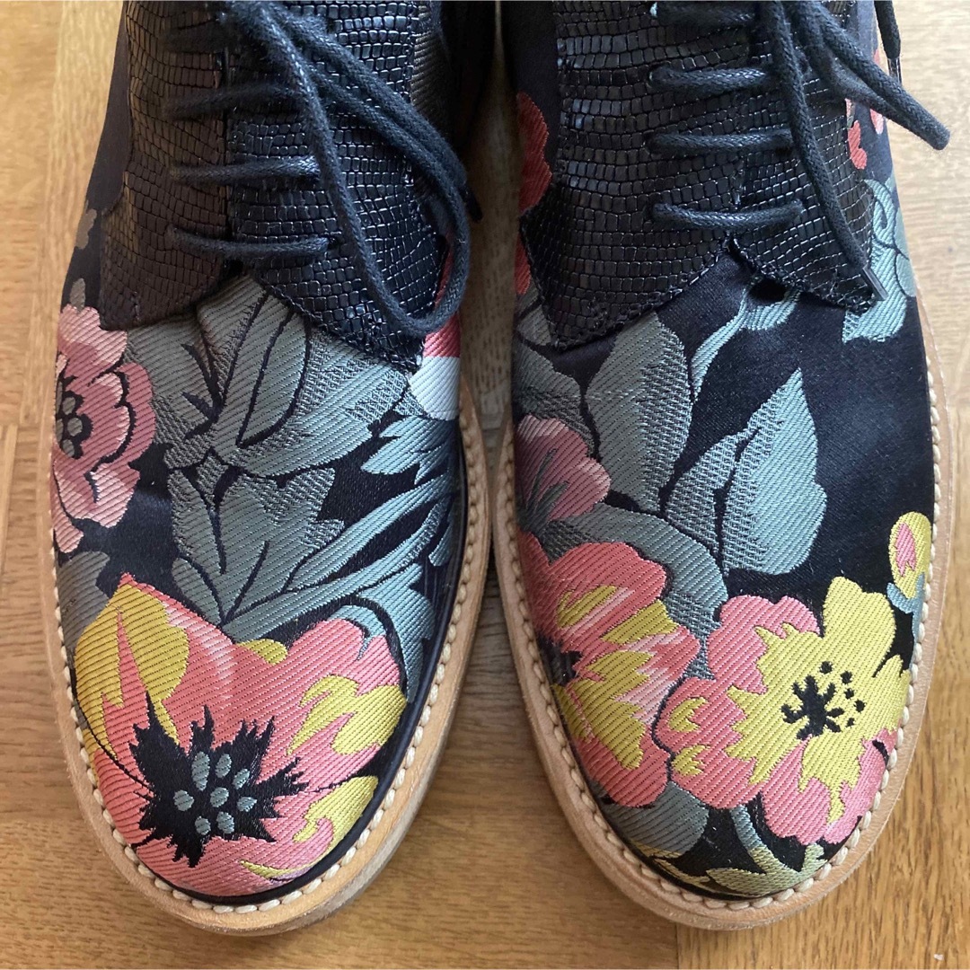 dries van noten ドリスヴァンノッテン　花柄　レースアップシューズ