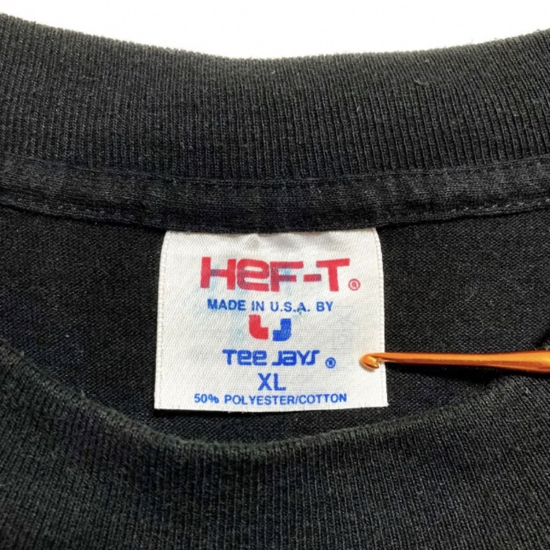 希少80S-90S HEF-T tee jays USA製 Tシャツ 黒 XL