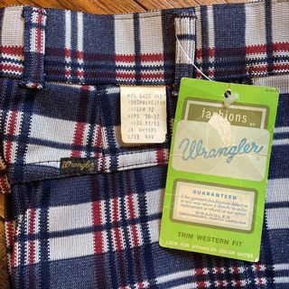 ラングラー(Wrangler)の希少激レア！70s デッドストック USA製 ラングラー チェック柄 ベルボトム(その他)