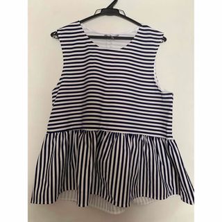 ザラ(ZARA)のZARA トップス　ノースリーブ　タンクトップ　ボーダー(カットソー(半袖/袖なし))