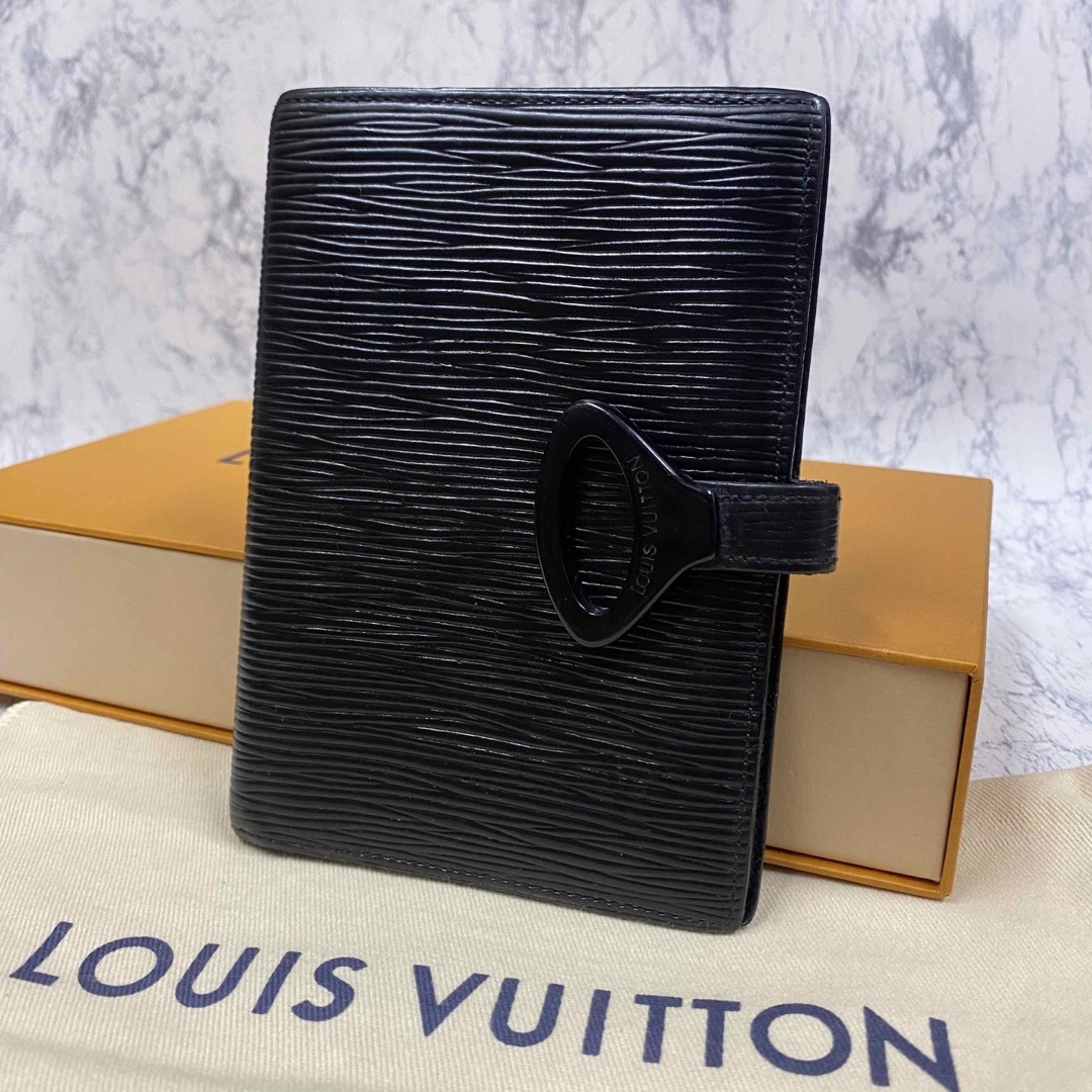 LOUIS VUITTON アジェンダPM手帳カバー ブラック - 手帳