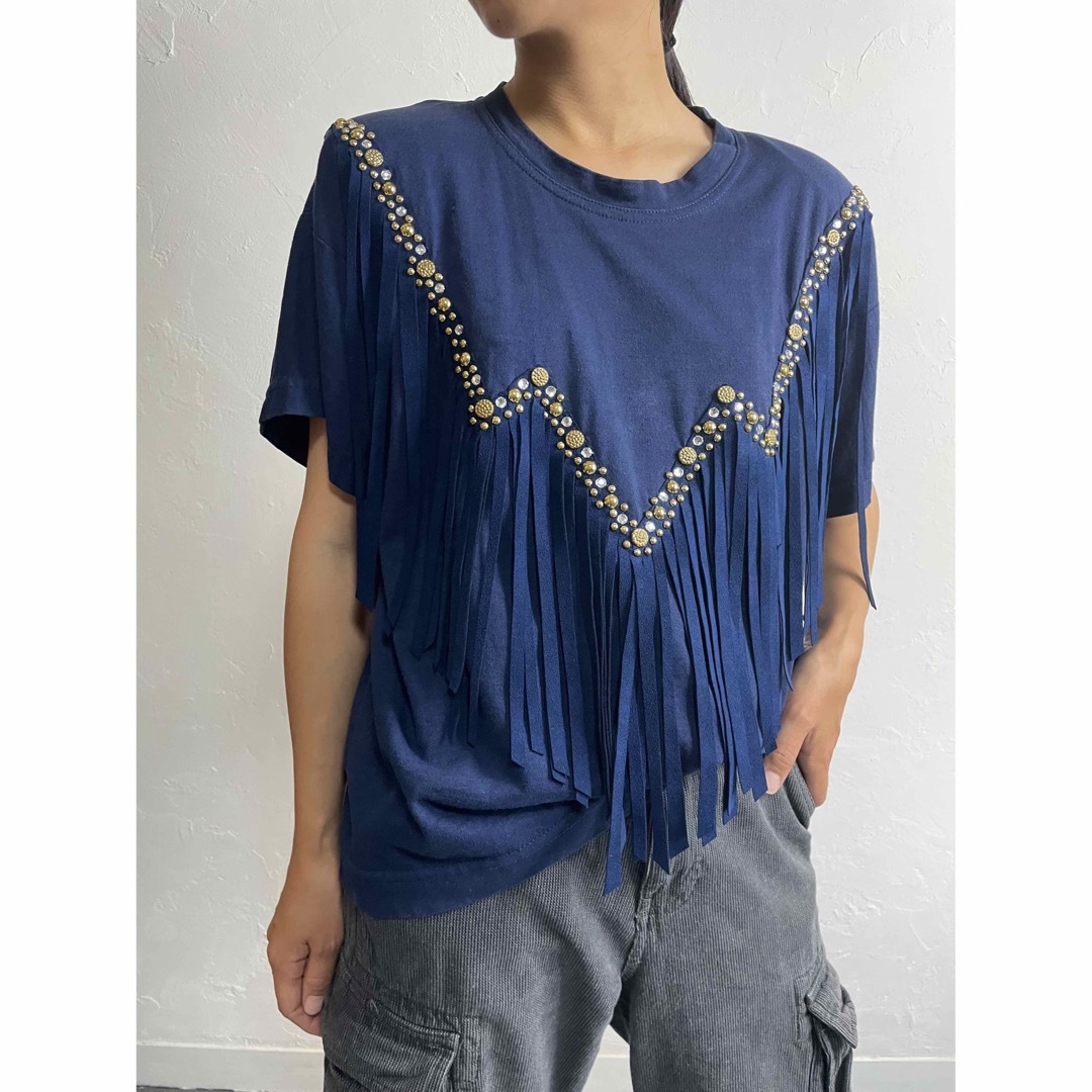 vintage fringe tops レディースのトップス(カットソー(半袖/袖なし))の商品写真