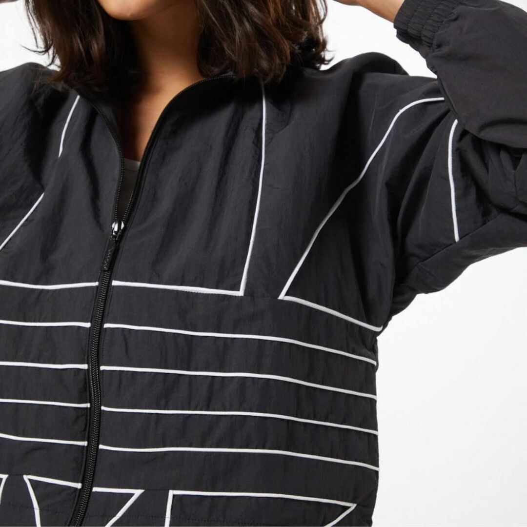 adidas(アディダス)の新品✨アディダスオリジナルス　トラックジャケット　ルーズシルエット　ブラック　M レディースのジャケット/アウター(ブルゾン)の商品写真