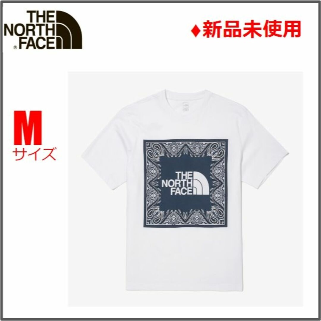 【正規品】ノースフェイス 韓国限定 Tシャツ バンダナ オフホワイト Mサイズ