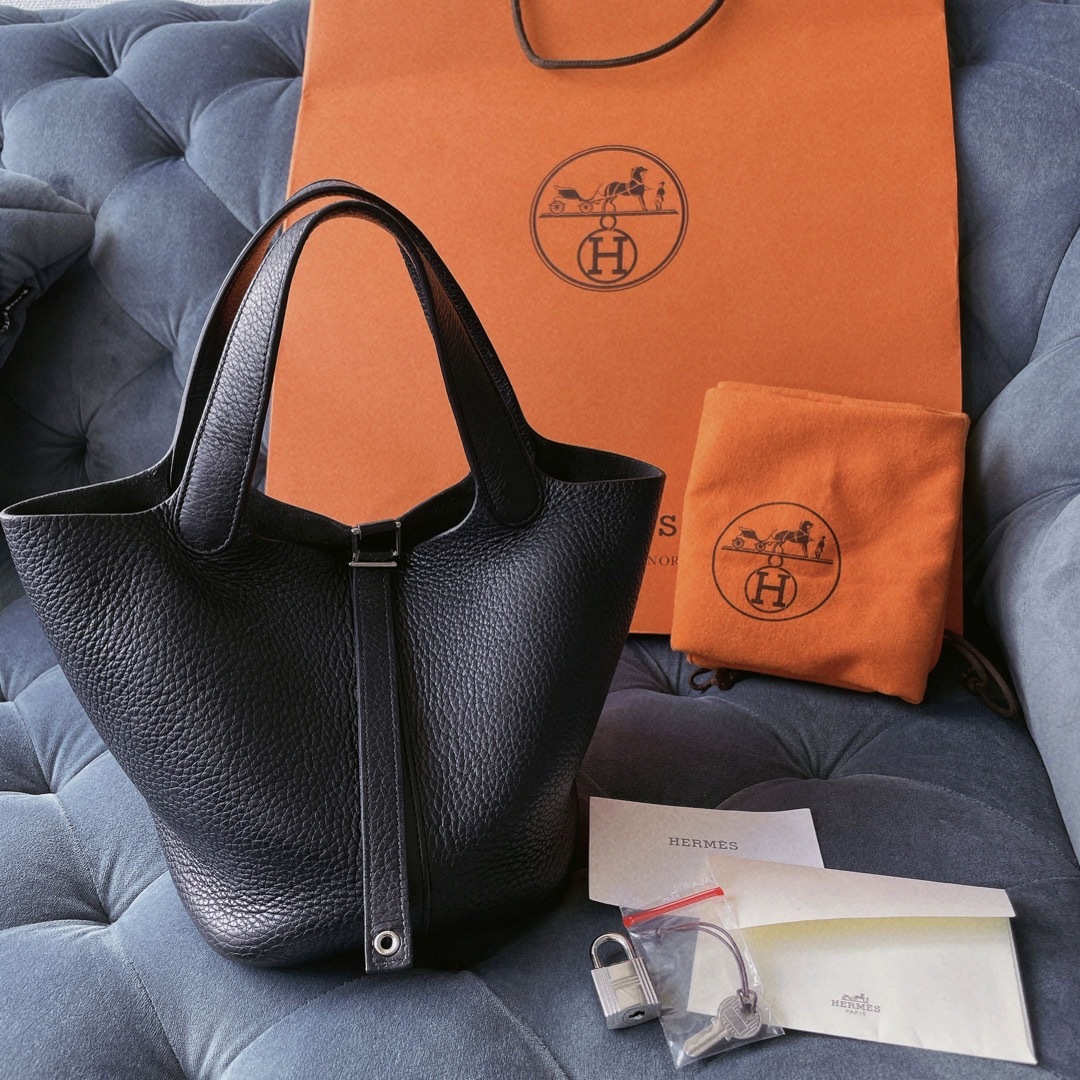 Hermes - 美品 エルメス ピコタンロックPM 18 黒 ノワール シルバー ...