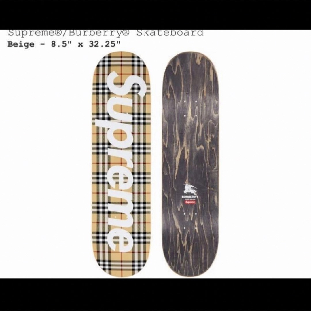 大得価好評Supreme - Supreme Burberry Skateboard Beige deckの通販