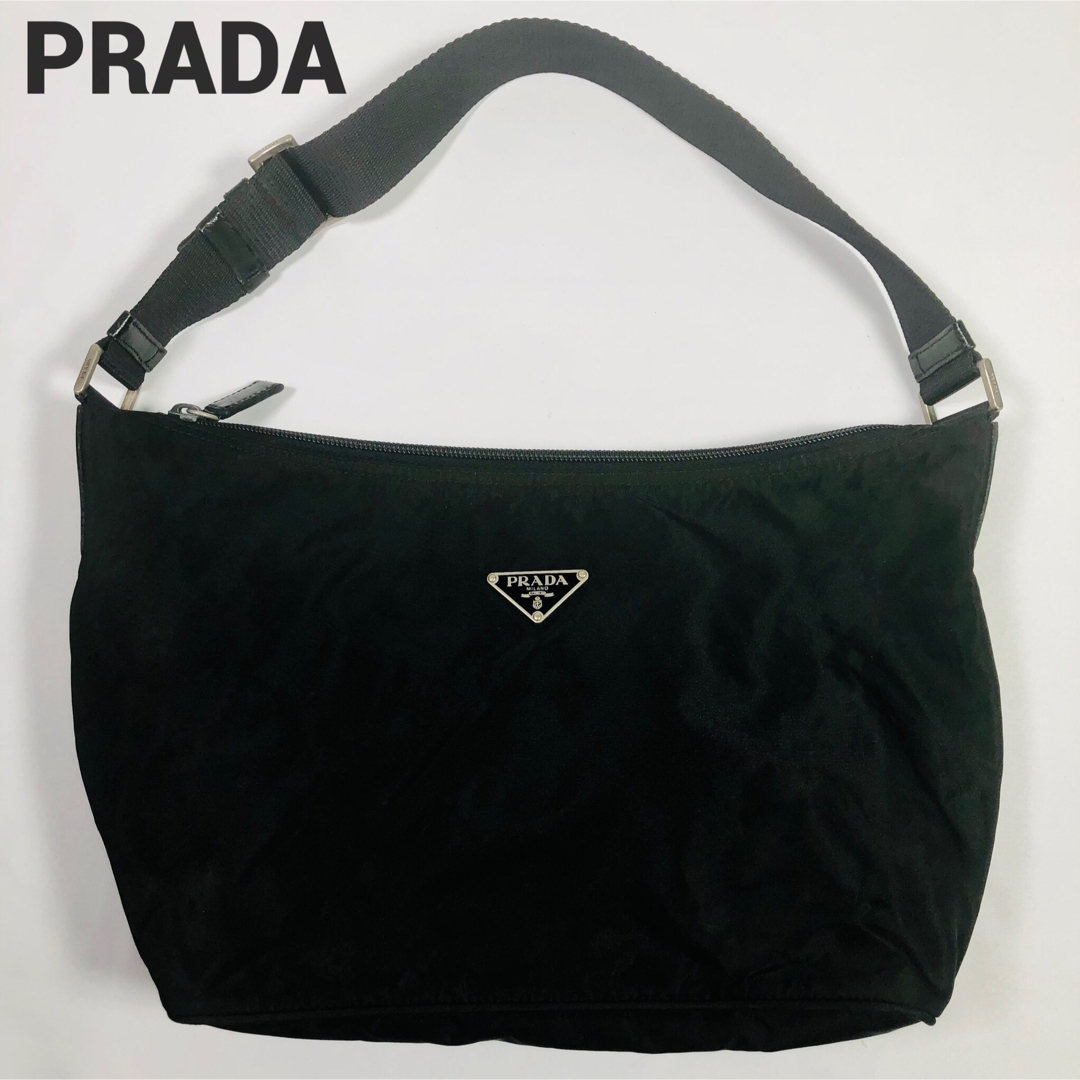 人気　プラダ　PRADA ショルダーバッグ　ハンドバッグ　ナイロン　ブラック　黒