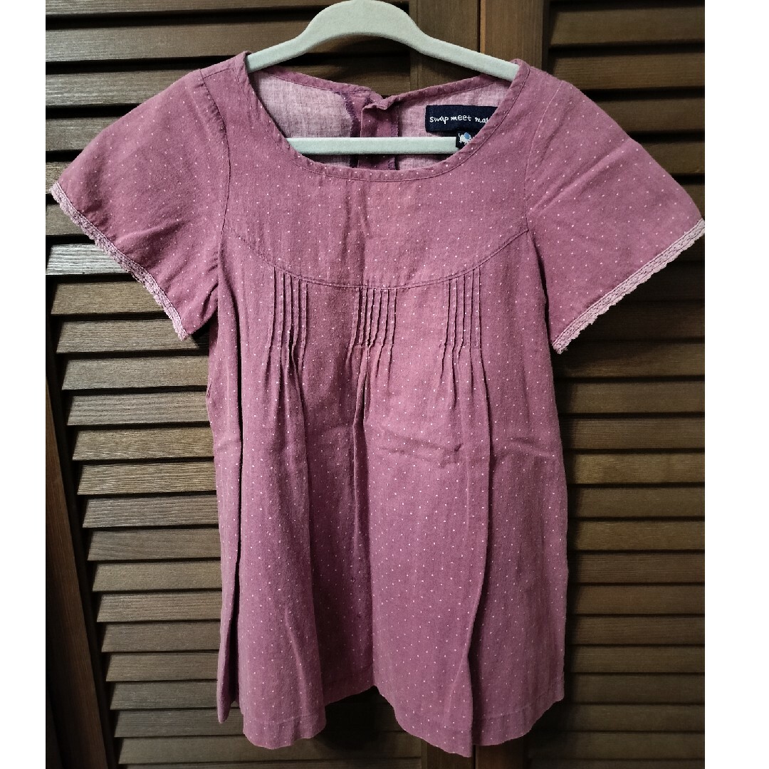 FITH(フィス)の半袖カットソー パープル キッズ/ベビー/マタニティのキッズ服女の子用(90cm~)(Tシャツ/カットソー)の商品写真