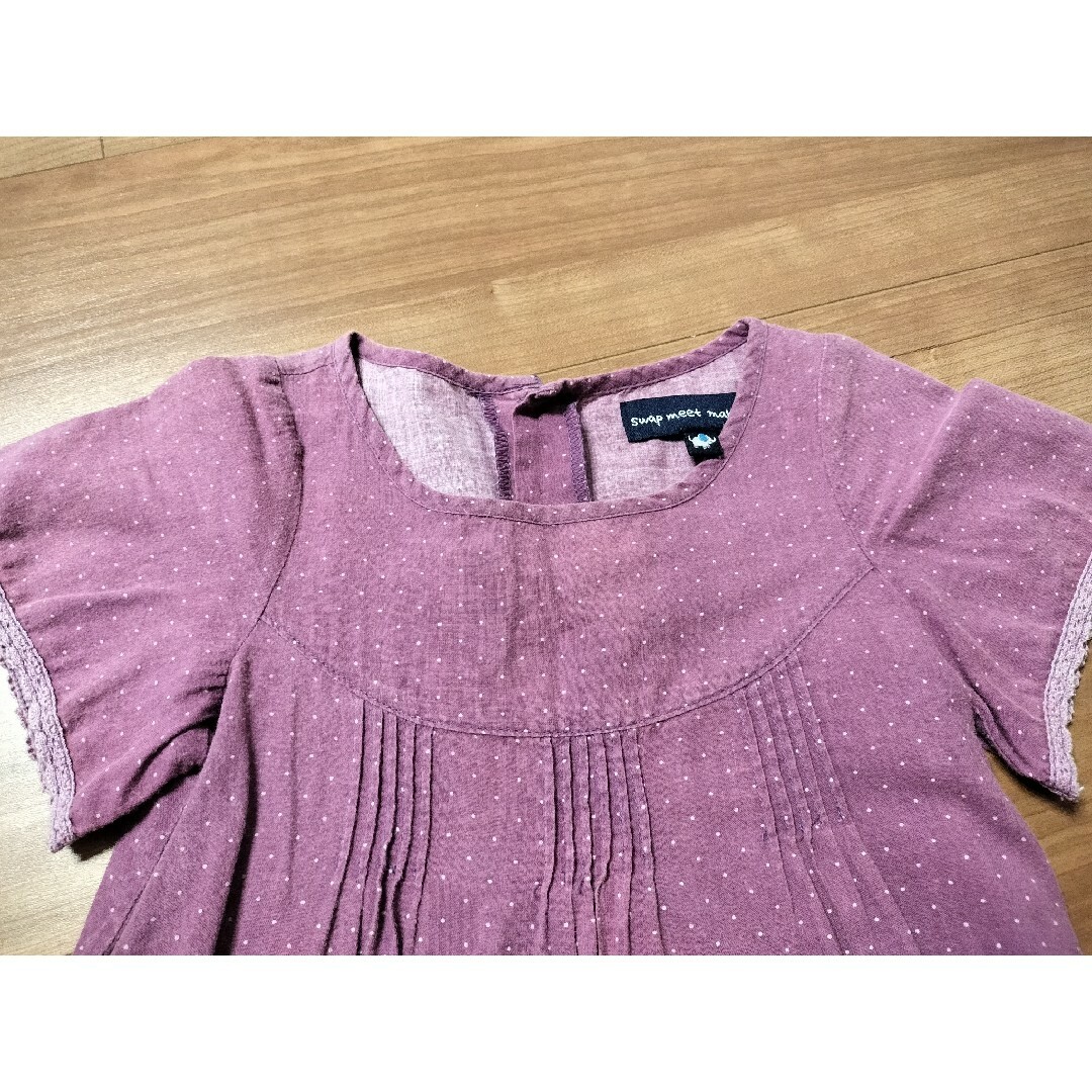 FITH(フィス)の半袖カットソー パープル キッズ/ベビー/マタニティのキッズ服女の子用(90cm~)(Tシャツ/カットソー)の商品写真