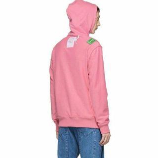 美品 大きいサイズ ヘルムートラング リバーシブル フーディ ピンク XXL