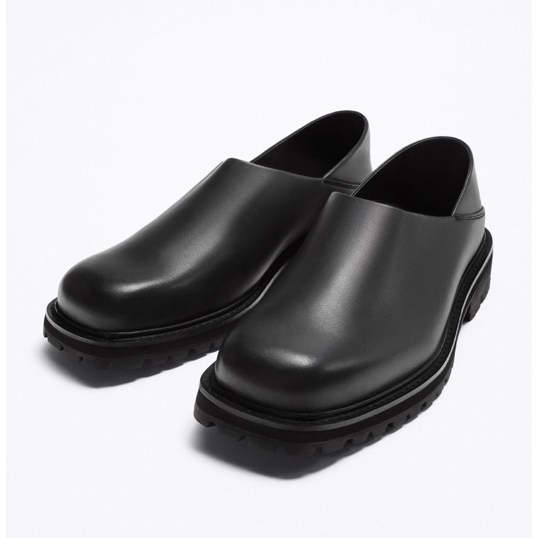 【新品】ZARA VIBRAM ザラ　ビムラム　レザーローファー　25.3㎝