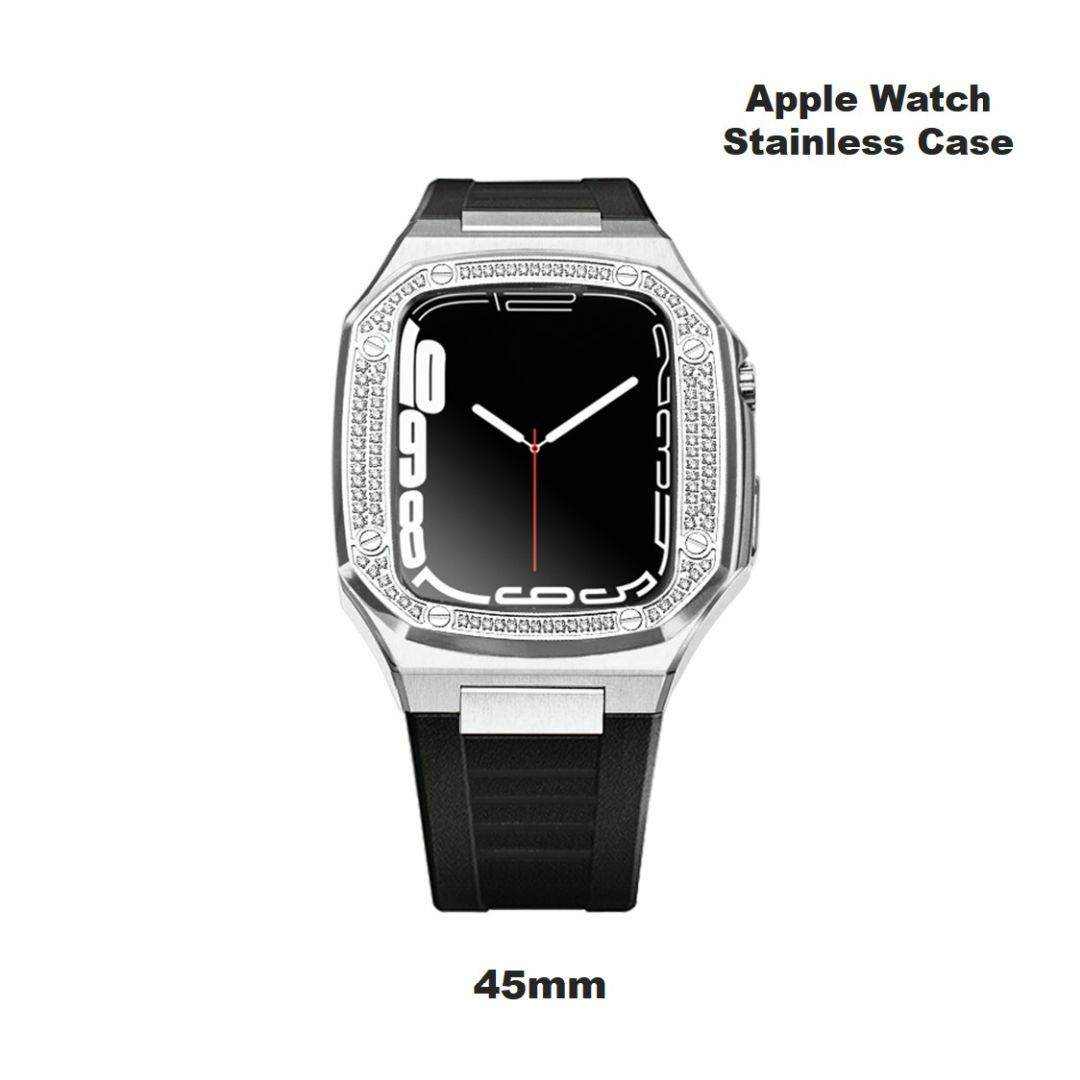 アップルウォッチメタルカスタム カバー&ベルト 45mm対応 DSL/BK メンズの時計(腕時計(デジタル))の商品写真