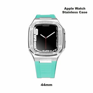 アップルウォッチメタルカスタム カバー&ベルト 44mm対応 DSL/TB(腕時計(デジタル))