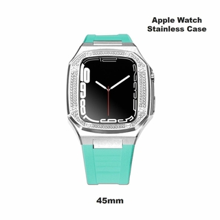 アップルウォッチメタルカスタム カバー&ベルト 45mm対応 DSL/TB(腕時計(デジタル))
