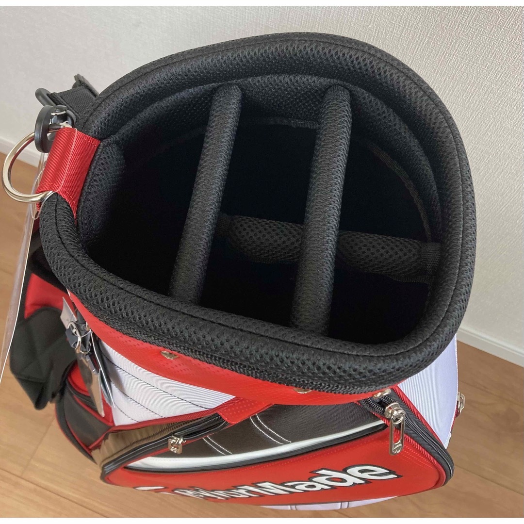 TaylorMade(テーラーメイド)の新品 テーラーメイド トゥルーライト キャディバック 9型 赤 軽量モデル スポーツ/アウトドアのゴルフ(バッグ)の商品写真