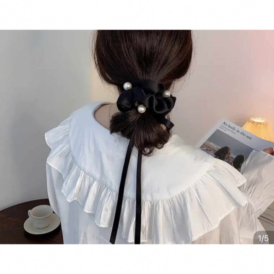 2点セット ヘアリング　ヘアアクセサリー　韓国　ヘアゴム　シュシュ　髪留め　 レディースのヘアアクセサリー(ヘアゴム/シュシュ)の商品写真