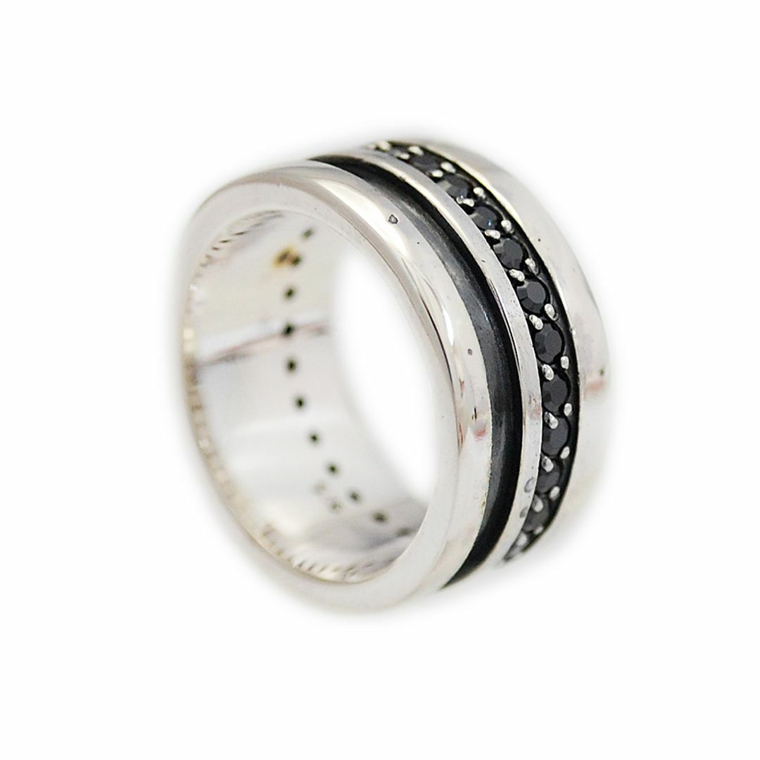 ブラックジルコニア925シルバーリング 925刻印あり MA-R017 メンズのアクセサリー(リング(指輪))の商品写真