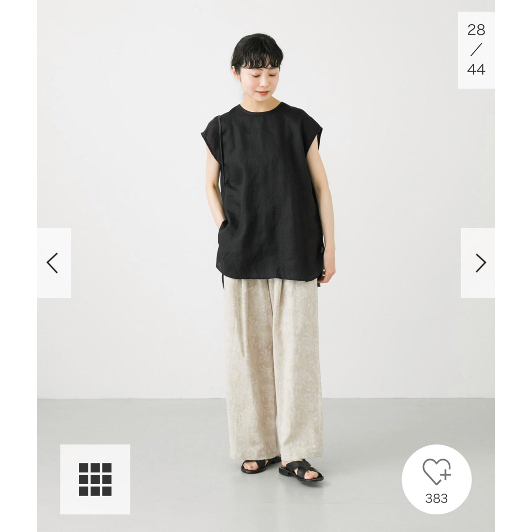 百貨店の販売 新品タグ付◇ かぐれ コットンリネンジャガードパンツ