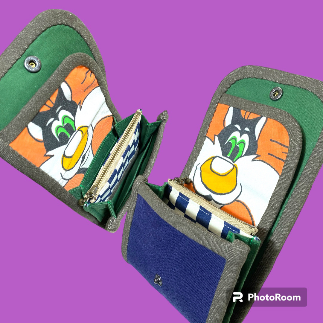 ビンテージシーツリメイク♡ミニ財布
