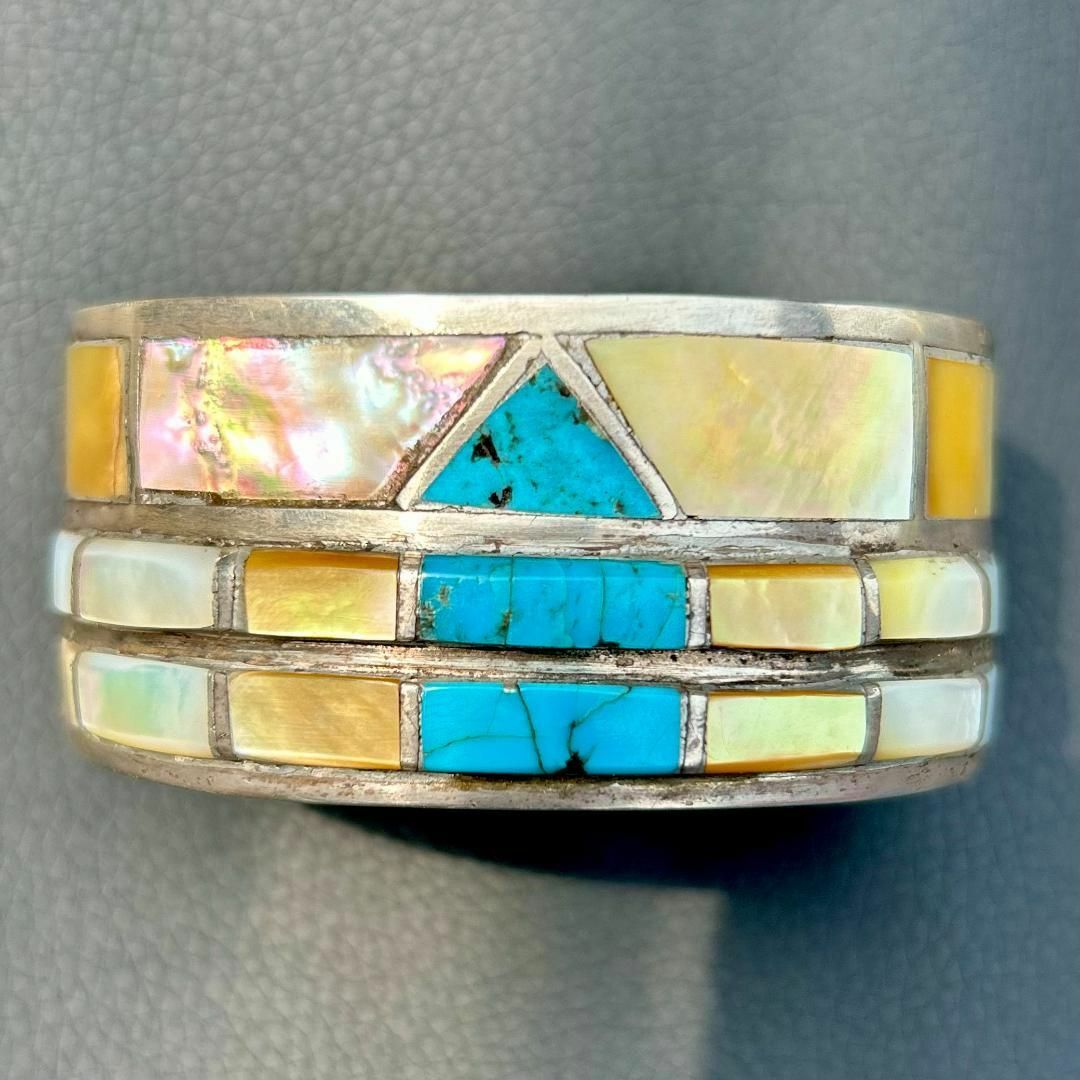 INDIAN JEWELRY - Navajo Zuni Oldpawn インレイバングル インディアン