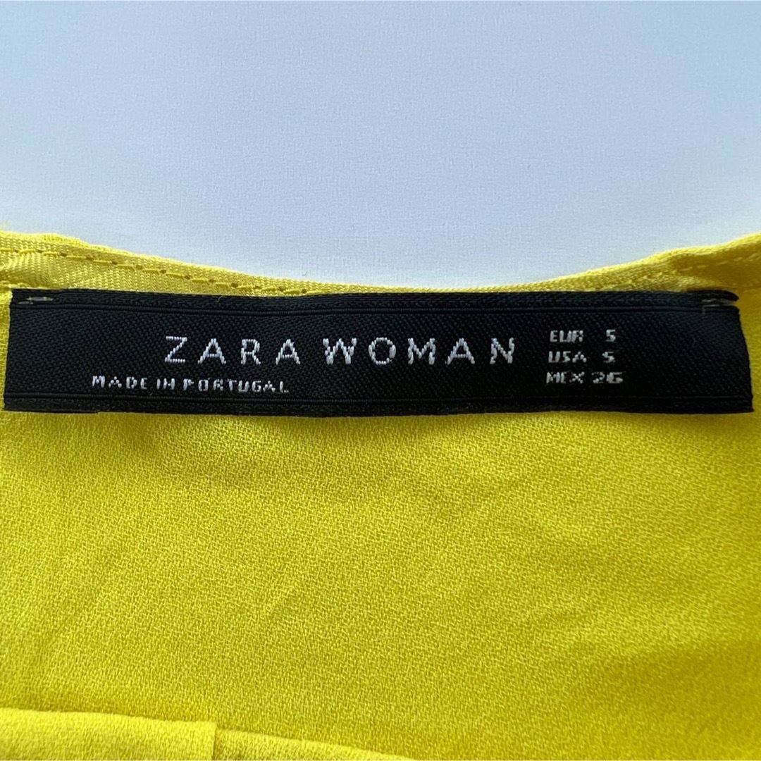 ZARA(ザラ)のザラ ウーマン ノースリーブ ブラウス フリル 無地 レディースのトップス(シャツ/ブラウス(半袖/袖なし))の商品写真