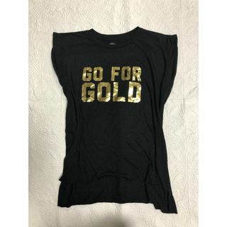 GOLD'S GYM ゴールドジム トップス ブラック×ゴールド(トレーニング用品)