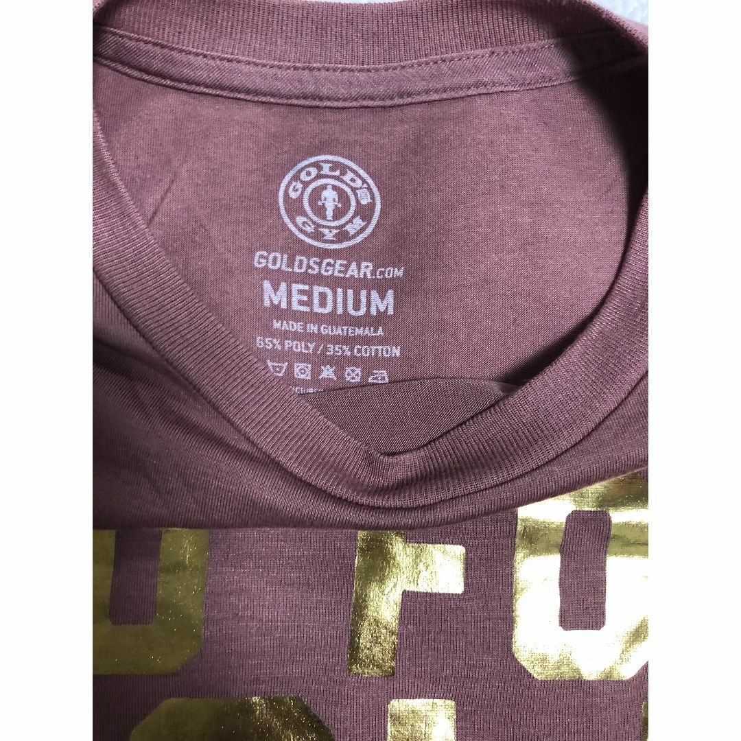 ゴールドジム トップス ピンク×ゴールド レディースのトップス(Tシャツ(半袖/袖なし))の商品写真