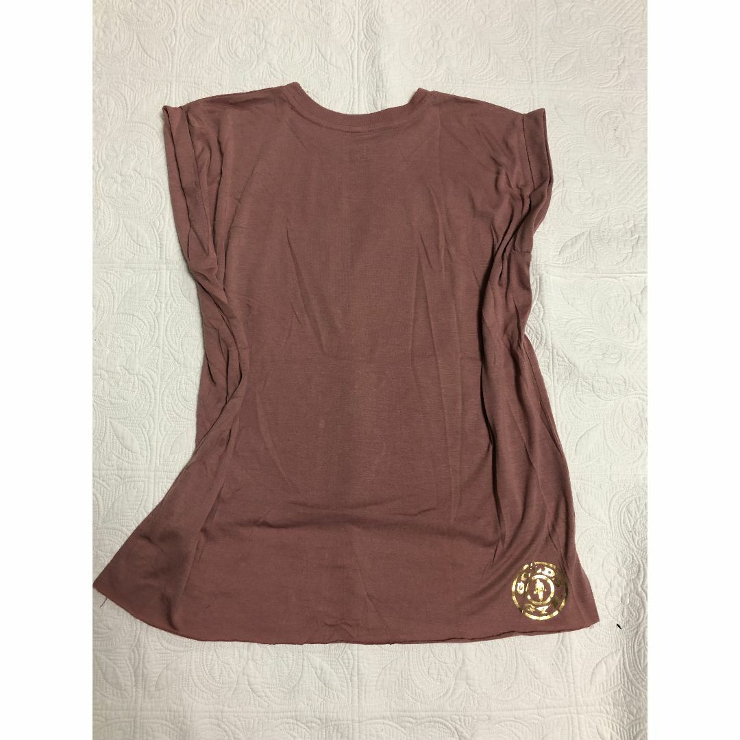 ゴールドジム トップス ピンク×ゴールド レディースのトップス(Tシャツ(半袖/袖なし))の商品写真