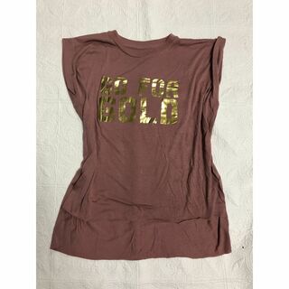 ゴールドジム トップス ピンク×ゴールド(Tシャツ(半袖/袖なし))