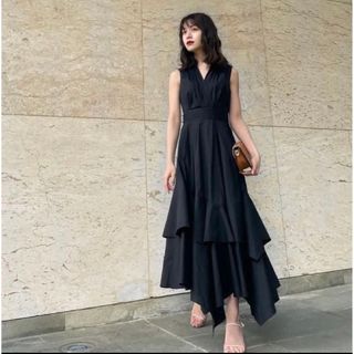 アニュアンス(ánuans)のl'or Volume Shirt Dress black(ロングワンピース/マキシワンピース)