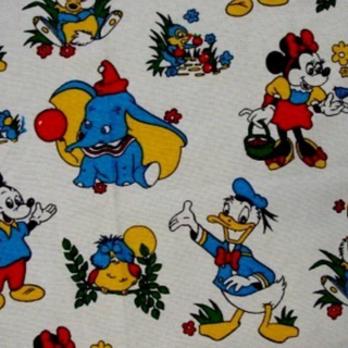 ♪ディズニー♪ミッキー・ミニー・ダンボ♪超レア柄♪カーテン解体済み♪美品♪延長可