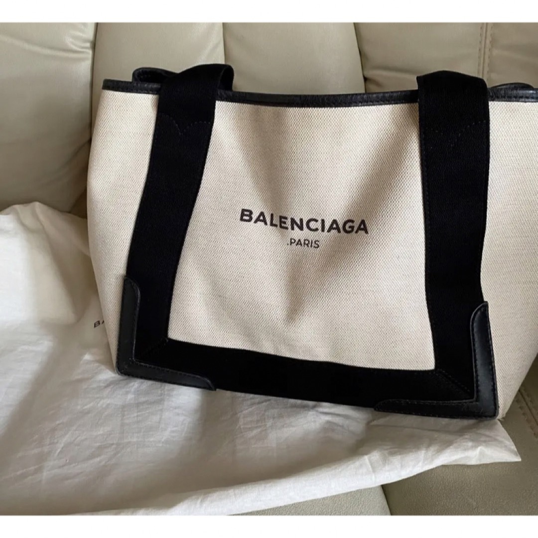 BALENCIAGA ネイビーカバス トートバッグS