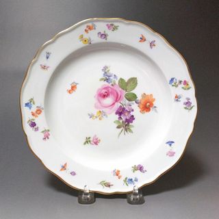 マイセン(MEISSEN)のマイセン Meissen 1850年頃 金彩花絵 昆虫文 ディナープレート ③(食器)