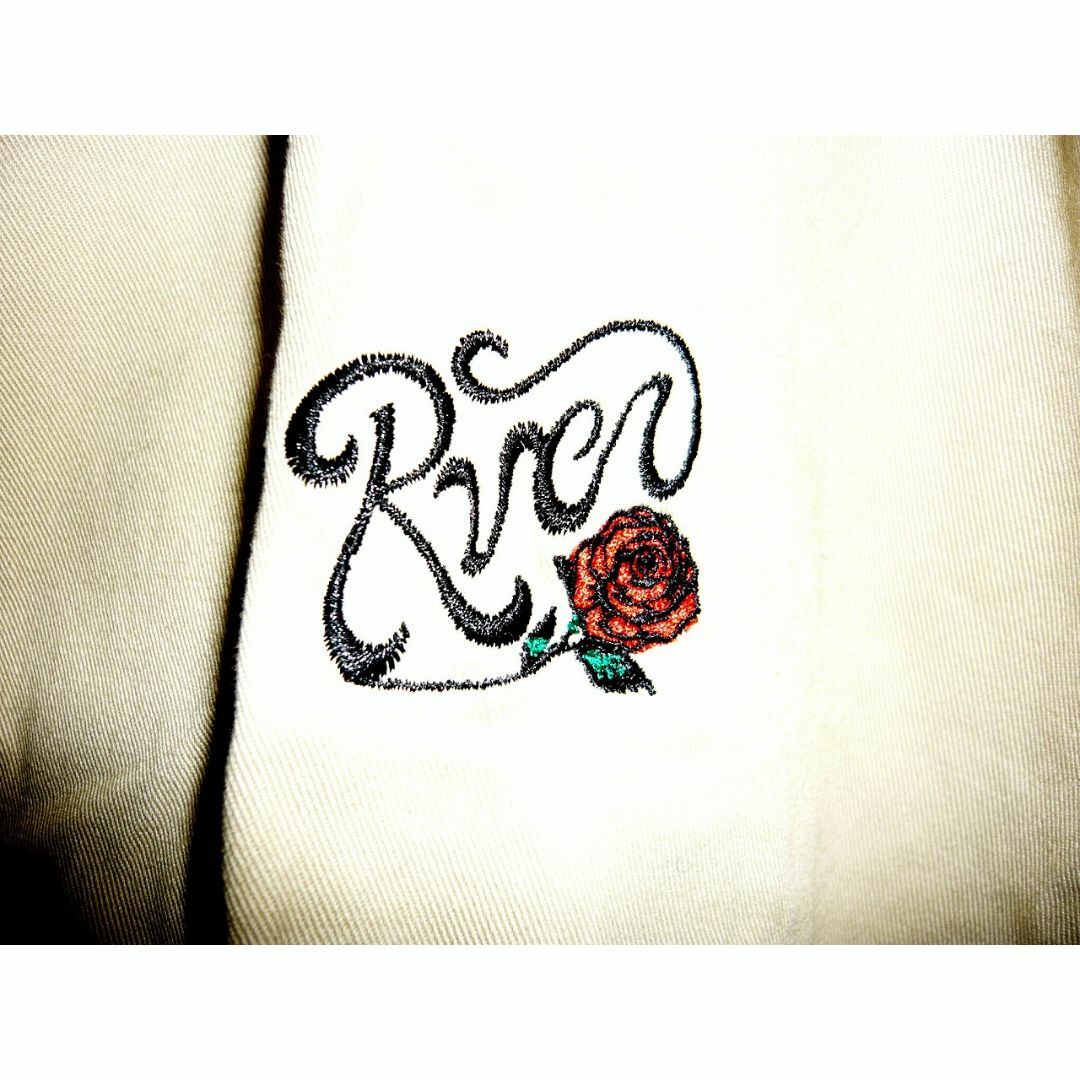 美品 RVCA ルーカ ワイドチノパンツ M 刺繍