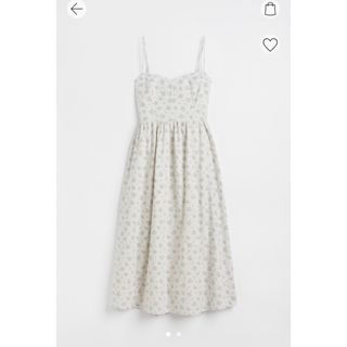 エイチアンドエム(H&M)のH&M リネン　ワンピース　花柄(ロングワンピース/マキシワンピース)