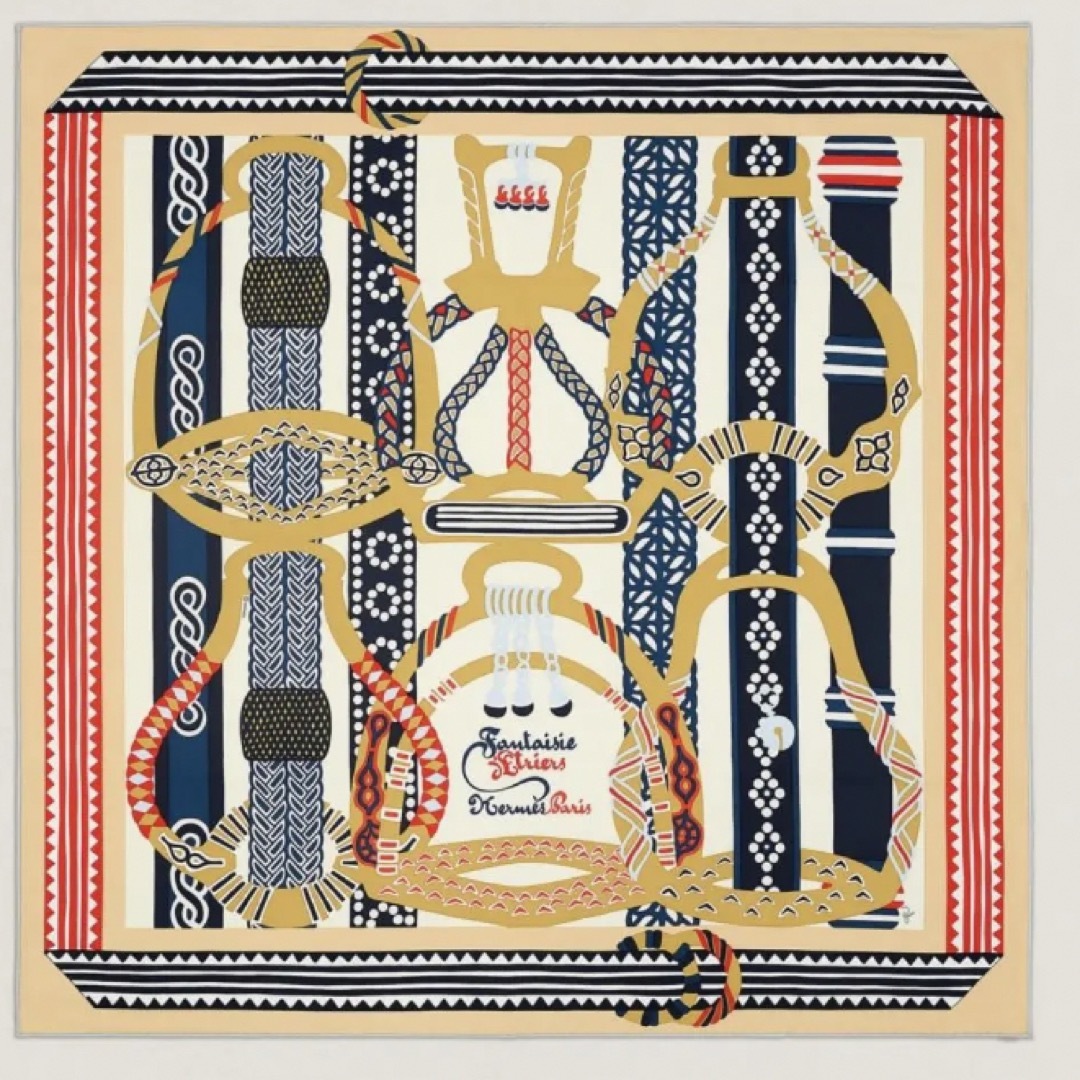 新品未使用HERMES エルメススカーフ カレ 90 《鐙の幻想》 新品未使用HERMES エルメススカーフ カレ 90 《鐙の幻想》