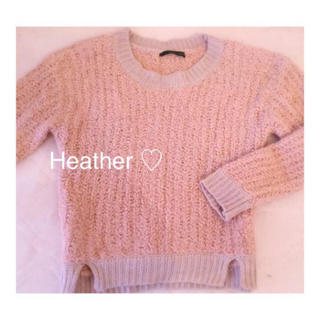 ヘザー(heather)のもこもこふわふわ♡くすみピンクニット(ニット/セーター)