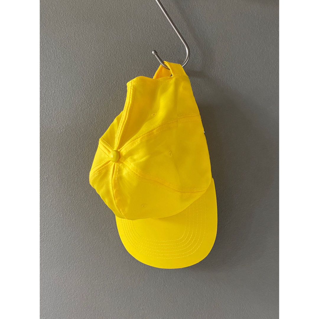 ビンテージ 単色 カラー キャップ 帽子 イエロー 黄色 希少 美品
