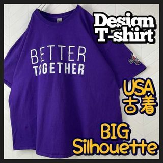 ギルタン(GILDAN)のUSA古着 ギルダン チームロゴ Tシャツ 超ビックサイズ 紫 両面プリント(Tシャツ/カットソー(半袖/袖なし))