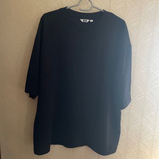 ユニクロ(UNIQLO)のエアリズムコットンオーバーサイズTシャツ（5分袖）XL(Tシャツ/カットソー(半袖/袖なし))