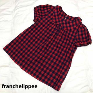 フランシュリッペ(franche lippee)のフランシュリッペ★franche lippee★ネコ襟★刺繡★ブラウス★チェック(シャツ/ブラウス(半袖/袖なし))