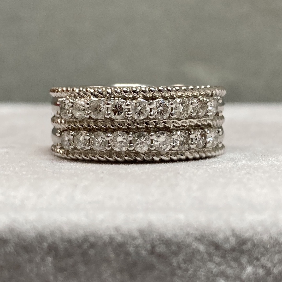 Pt900 0.67ct ダイヤモンド入り　重厚感のある指輪　指輪